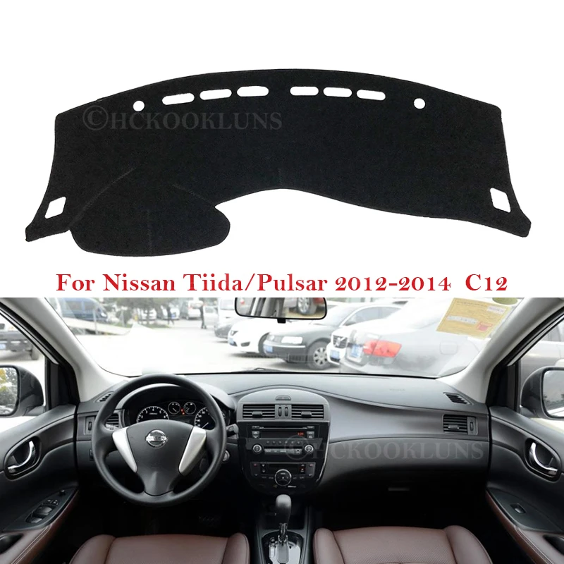 Dashboard Cover Protective Pad for Nissan Tiida Pulsar C12 2012 2013 2014 Car Accessories Dash Board Sunshade Carpet Anti-UV | Автомобили
