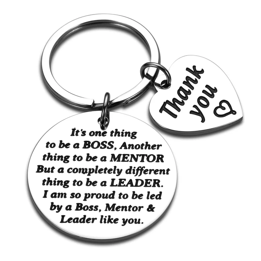 

Boss Gifts for Men Women Office Keychain Appreciation Gifts for Supervisor Mentor Leader Thank You Leaving Going Away Gifts