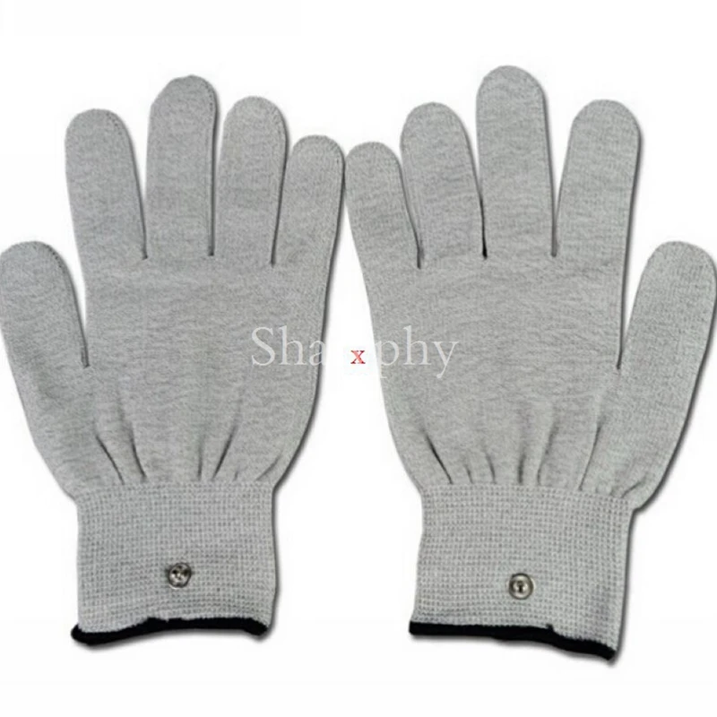 

10pcs=5pair Electrode bio glove Beauty gloves Silver Thread Conductive Gloves for Use with Tens/Acupuncture Massage gloves