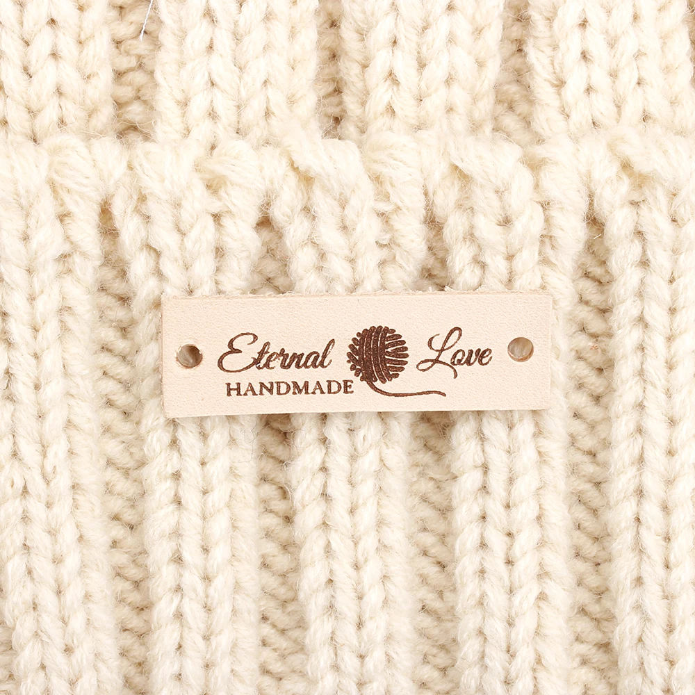 Этикетки для одежды Персонализированные Бирки кожаные бирки вязаные этикетки