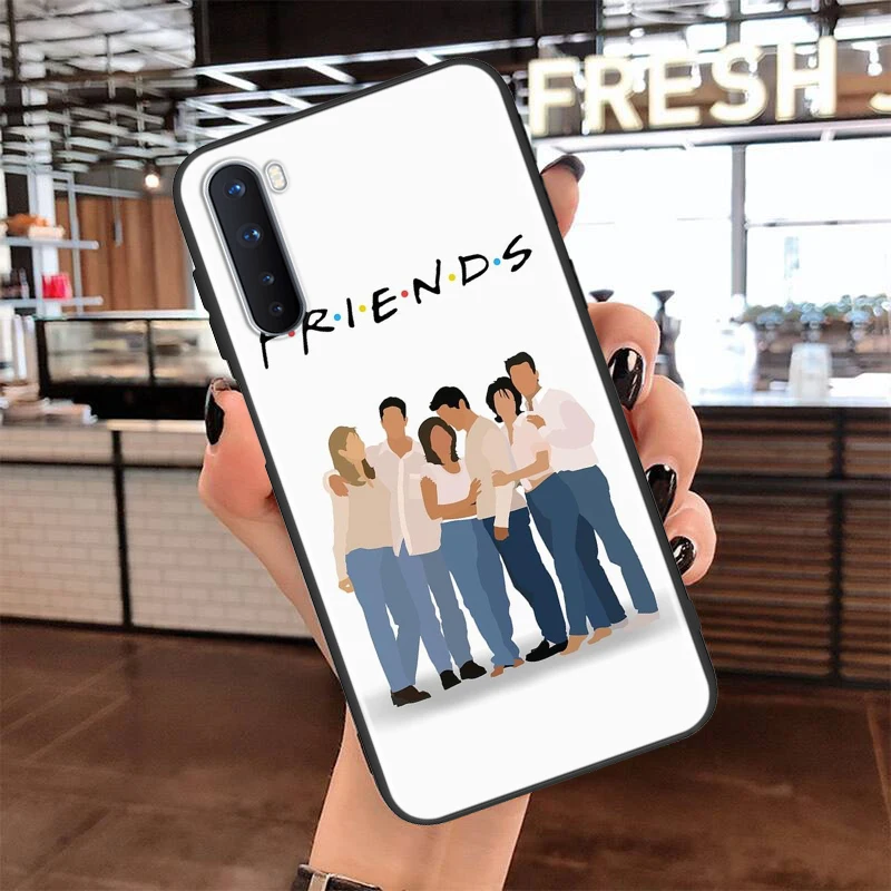 soft tpu cartoon friends tv silicone cover for oneplus nord ce 2 n100 n10 9 9r 8t 8 7t 7 6t 6 5t pro black phone case free global shipping