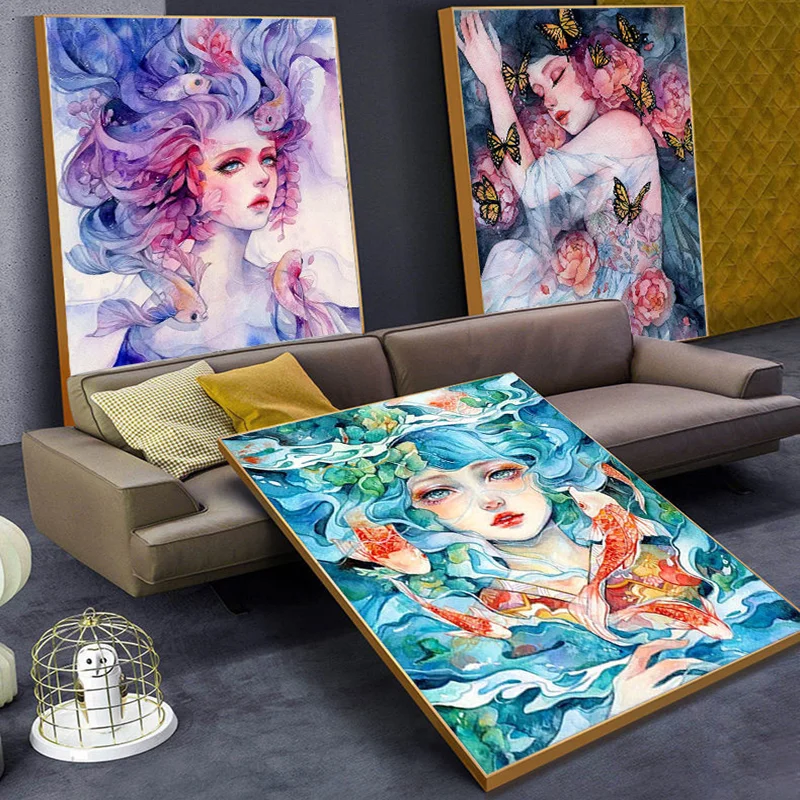 

2020 Misuhui Cross Stitch Embroidery 5D Photo Custom Comic Art Style Diamond Painting Mosaic Sticker Handmade Product