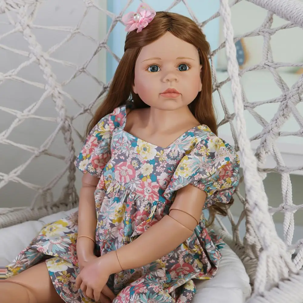 98 см реалистичный шедевр огромная кукла bebe reborn платье для маленьких девочек