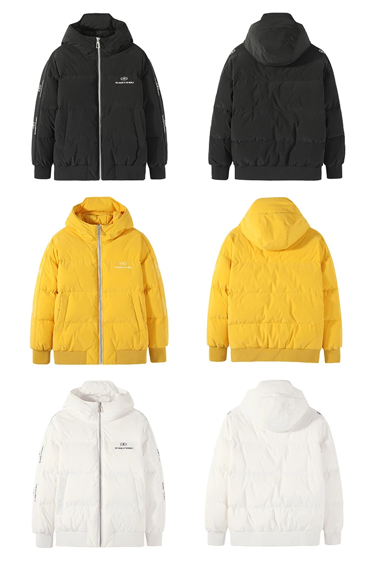 Pioneer Camp Fashion Men Winter Duck Down Jacket Solid Warm Simple Waterproof Zipper Pocket High Quality Jackets Men AYR903431