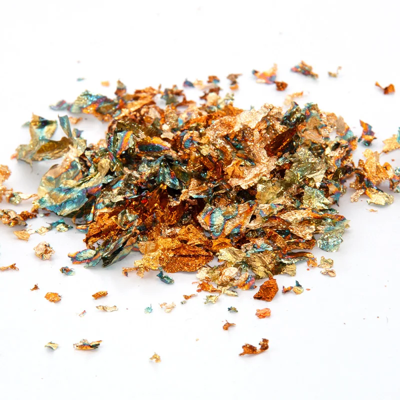 5g золотые хлопья Золотая фольга фрагменты пестрые чешуйчатые в позолоте