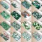 Тропический пальмовый лист кактус монстера узор 40*60 дверной коврик коралловый бархатный ковер резиновый домашний коврик нескользящий ковер 48223-2