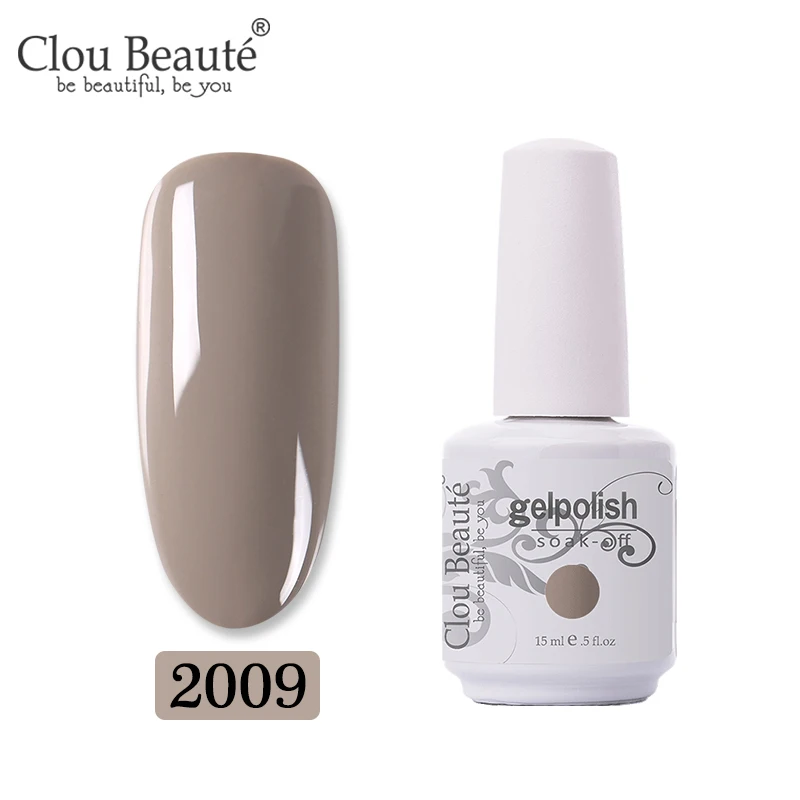 2009 Clou Beaute 15 мл телесный цвет серия Гель лак для ногтей дизайн ногтей строитель гель для полуперманентного лака - Цвет: 2009