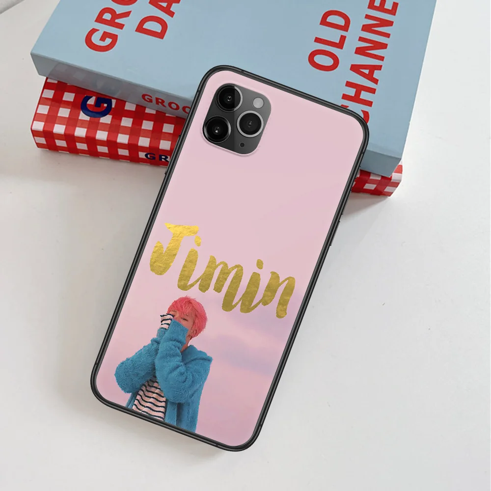 

Bangtan Boys JiMin KPOP Phone Case For IPhone 4 4s 5 5S SE 5C 6 6S 7 8 Plus X XS XR 11 12 Mini Pro Max 2020 black Cover Fashion