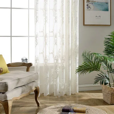 Voile Tulle Вышитые Подсолнух тюль шторы для гостиной декоративная пряжа Тюль Декорации для дома Цветочные со стеклом шторы вуаль WP415#40 - Цвет: Voile Tulle