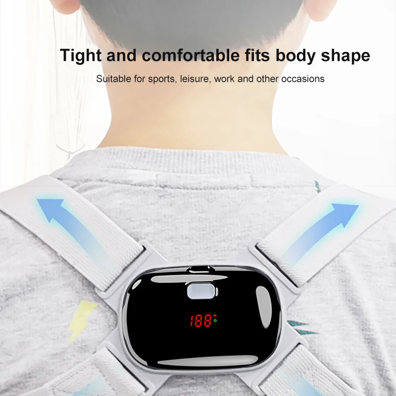 

Adjustable Posture Corrector Back Support Spine Back Shoulder Belt Lumbar Intelligent Posture Trainer Vibration Reminder