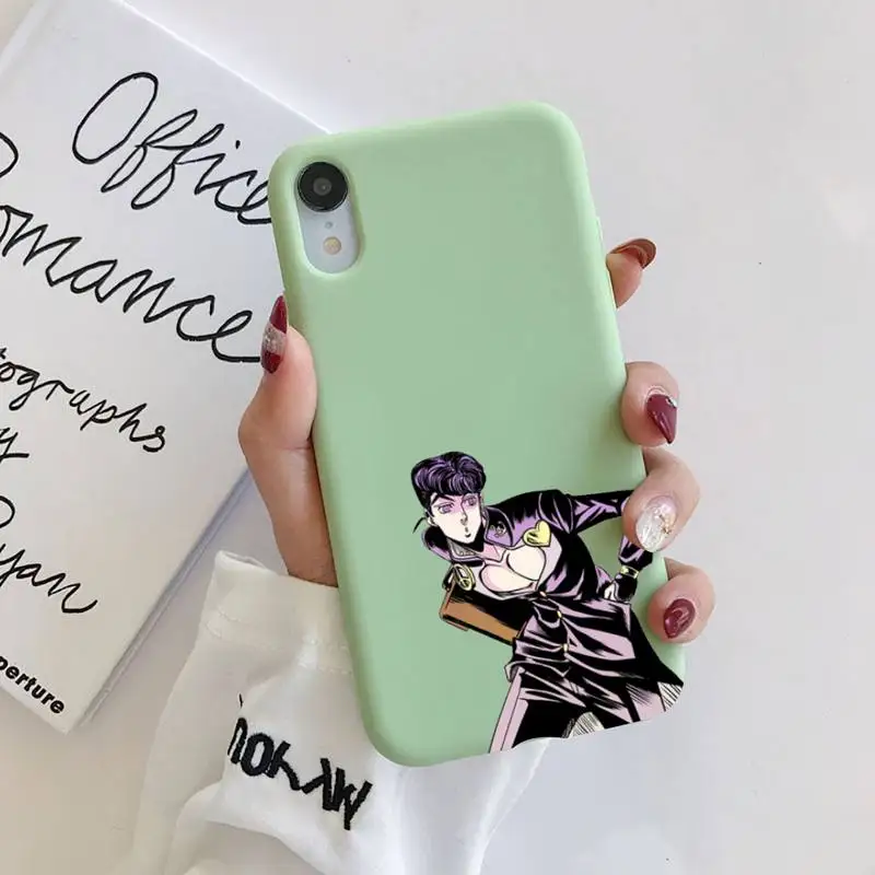 

jojo Simple Phone Case Liquid Silicone Phone Case for iPhone 11 Pro Max XR XS X Soft Candy Cover for iPhone 6 6S 7 8 Plus Cases