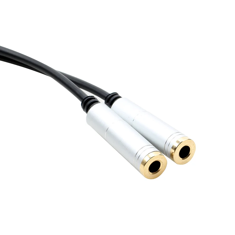 2019 Splitter Headphones jack 3.5 mm Stereo Audio Y-Splitter 2 Female to 1 Male Cable Adapter microphone plug for Earphone | Электроника
