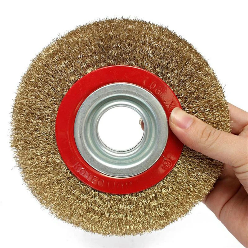 

Stainless Steel Wire Brush Silver Round Grinder Carbon removal Edge mixing