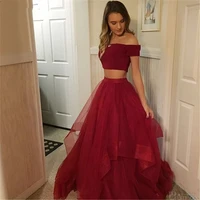 2022 new arrival prom dresses boat neck floor length off the shoulder party night vestidos robe elegant long evening gowns