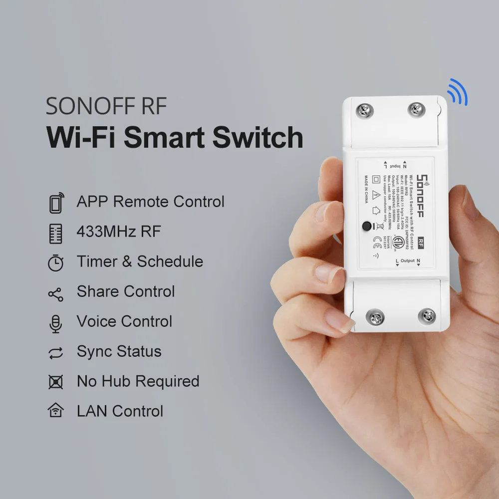 Выключатель Itead SONOFF RFR2 433 МГц для умного дома | Электроника
