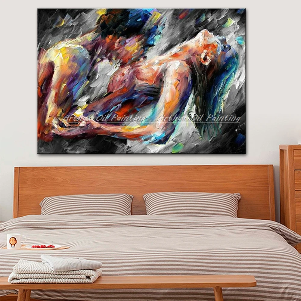 Современные абстрактные настенные картины Arthyx богатая текстура картина маслом