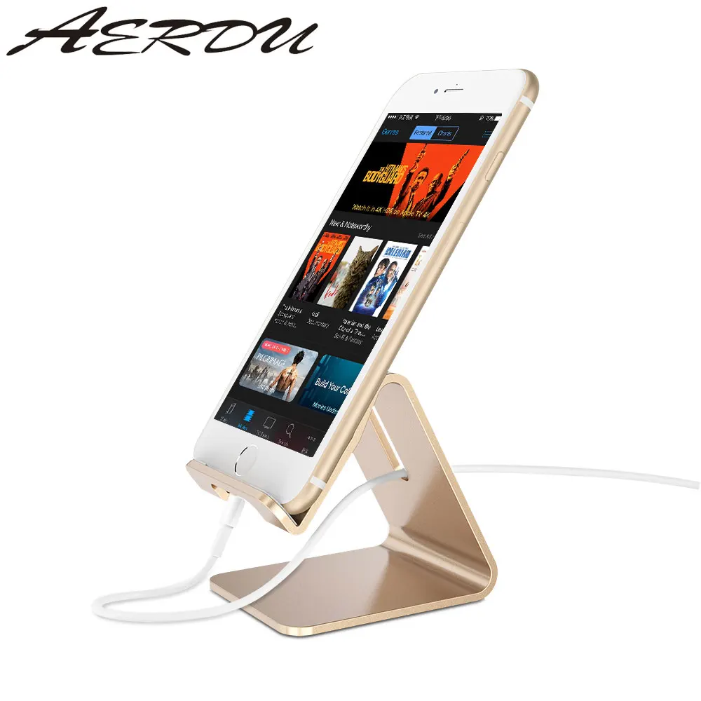 Aerdu Алюминий металлический телефон Tablet Настольный держатель Универсальный