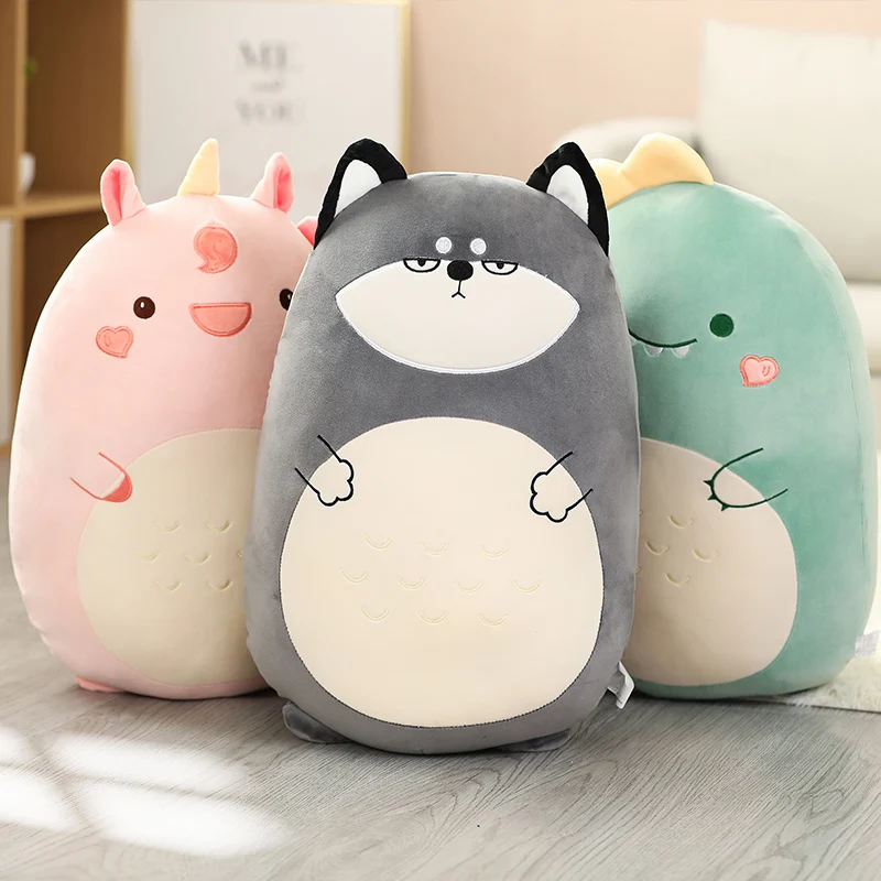 

45/60/80CM Plush Toy Animal Kawaii Unicorn Dinosaur Lion Soft Big Pillow Buddy Stuffed Cushion Valentine's Gift For Kids Girl