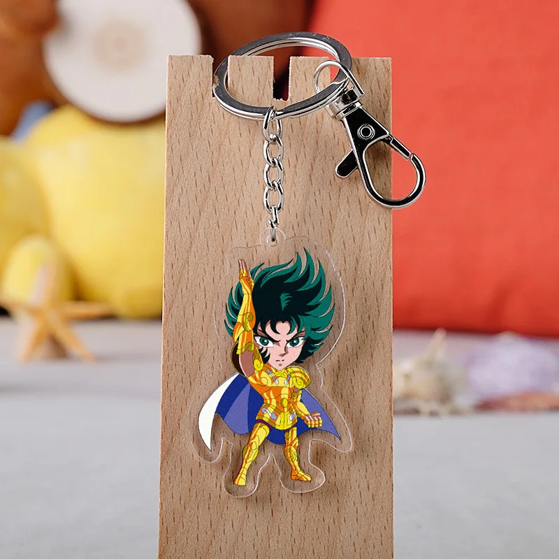 Аниме Saint Seiya модель куклы акриловый брелок Ikki Shiryuu Shun Hyouga Saori Shaka фигурка кулон