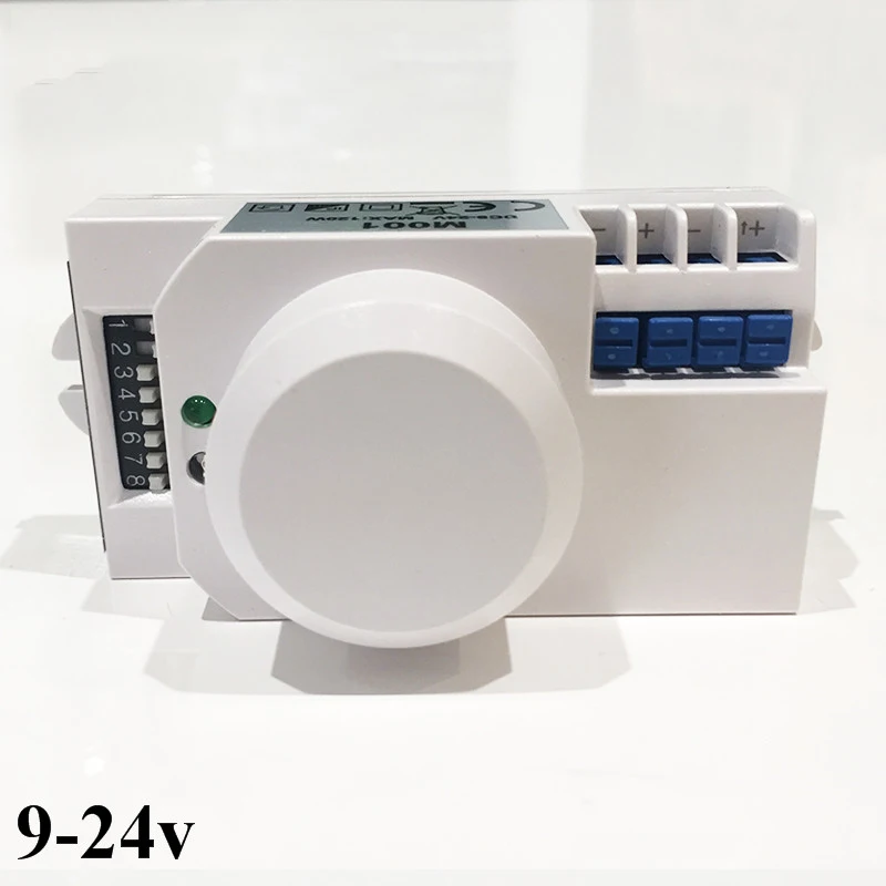 Новейший DC12V PIR переключатель 5,8 GHZ радар-датчик переключатель модуль умный оптический настраиваемый микроволновый радар-датчик переключатель - Цвет: 9-24V