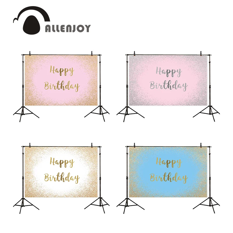 Фон для фотосъемки Allenjoy день рождения вечеринка золотой серебряный блестящий в