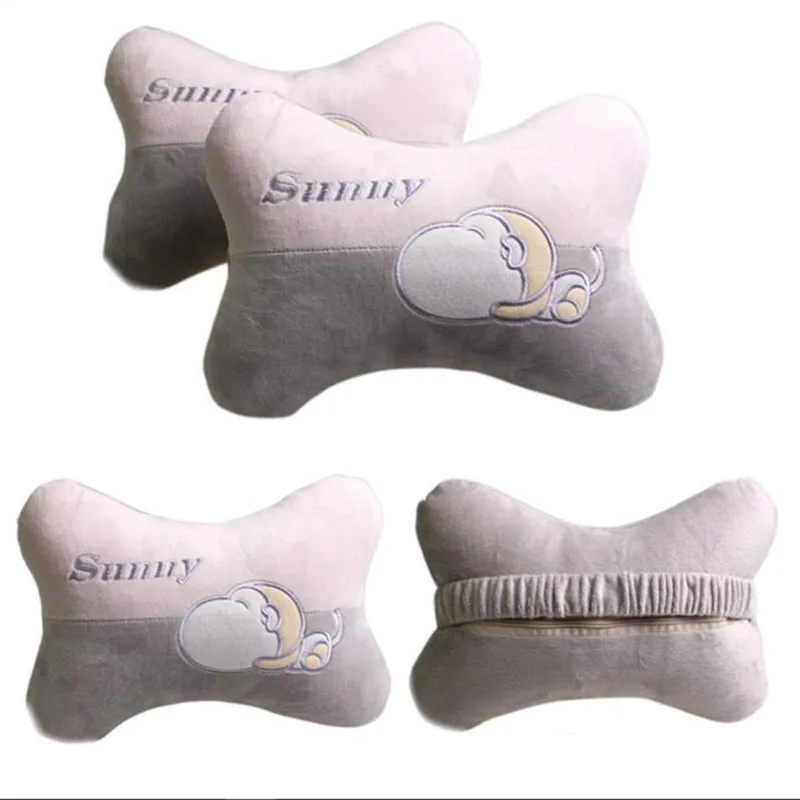 2 шт. универсальные подушки для шеи в мультяшном автомобиле плюшевый дышащий