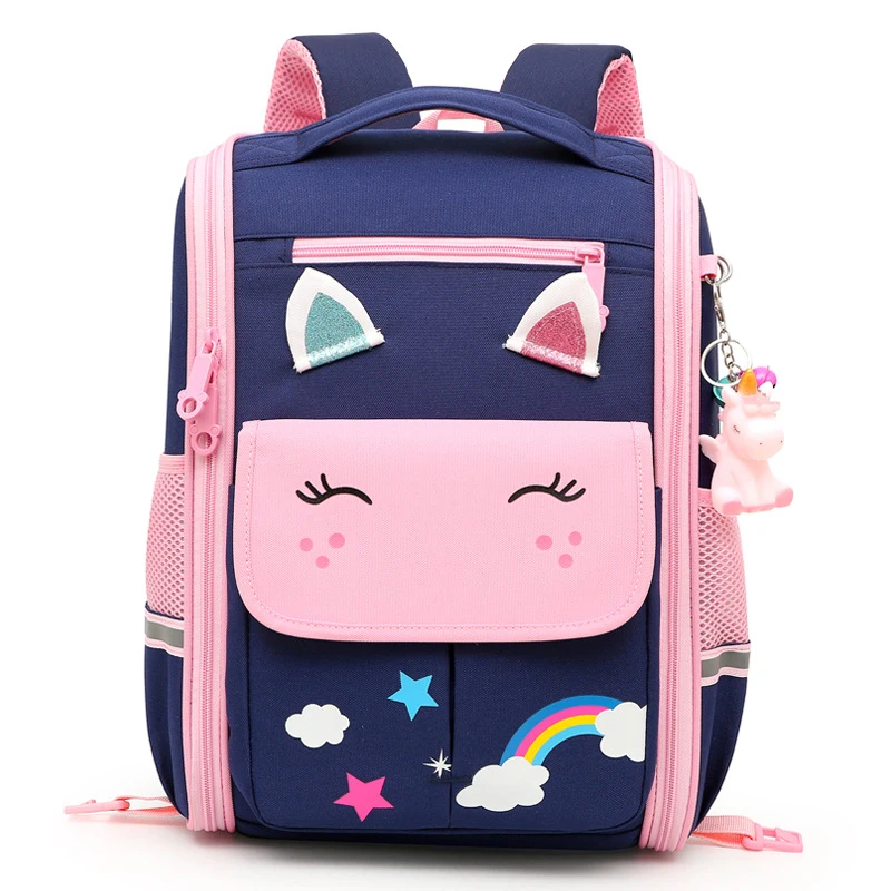 Ортопедическая сумка для книг девочек Детский водонепроницаемый Радужный