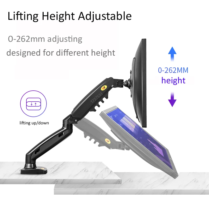 NEW2022 CN NB ER F160 gas spring 10&quot-27&quot Dual Monitor Holder Arm desktop 360 rotate computer holder 2-9KG |