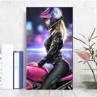 Современная популярная игра Overwatch плакат Dva Мотокросс крутая девушка холст картина и печать домашний декор Подростковая спальня