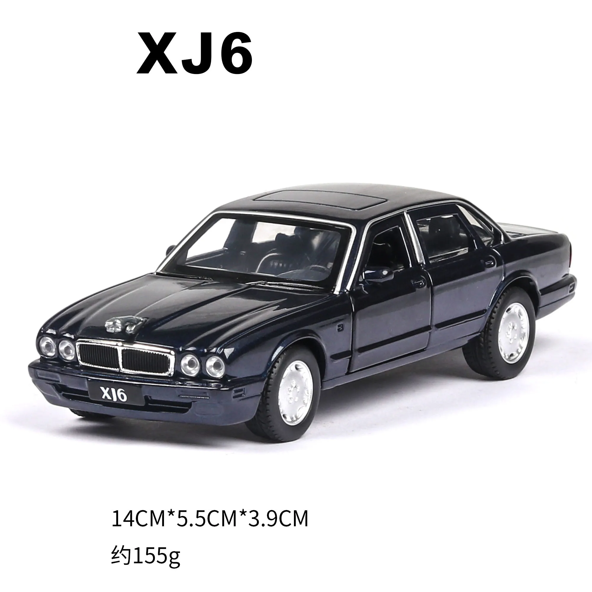 blue 1:32 JAGUAR XJ6, литая спортивная модель автомобиля, Супер гоночный подъёмный задний руль, оттягивающийся назад для детей, Томас, автомобиль, игрушки для мальчиков - Цвет: blue