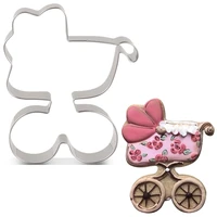 liliao baby carriage cookie cutter stainless steel biscuit sandwich bread mold baking tools kitchen accessories