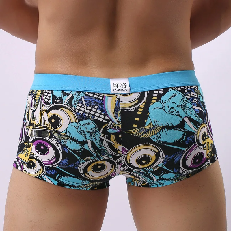 Мужское нижнее белье сексуальные мужские трусы боксеры дышащие хлопковые u