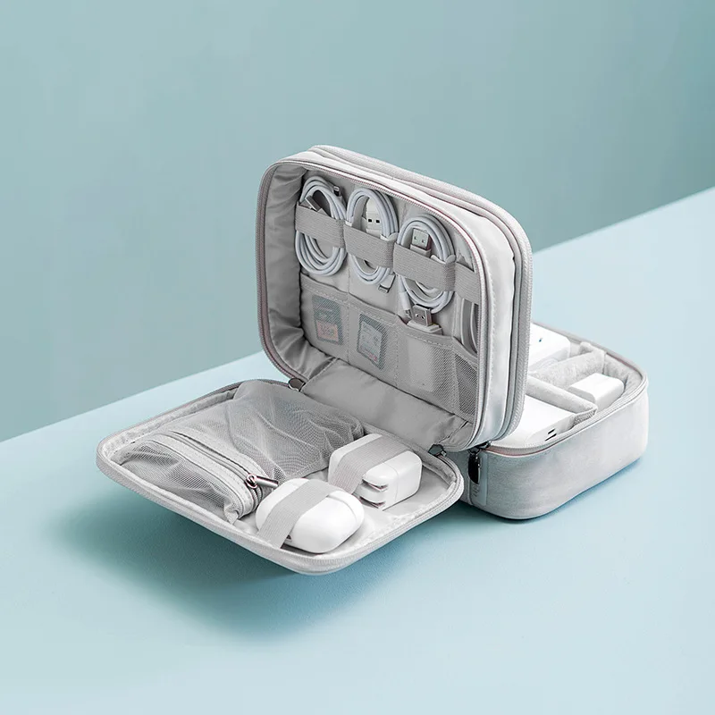 

Electronic Accessories Organizer Bag Double Layers Big Digital Bag Waterproof Large Capacity Storage Bags for Cables Earphone