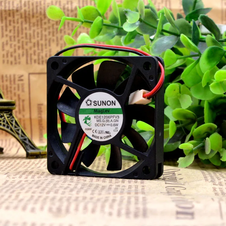 SUNON/Sunon KDE1206PFV3 0 6 Вт 6010 12 В см тонкий магнитный бесшумный охлаждающий вентилятор |