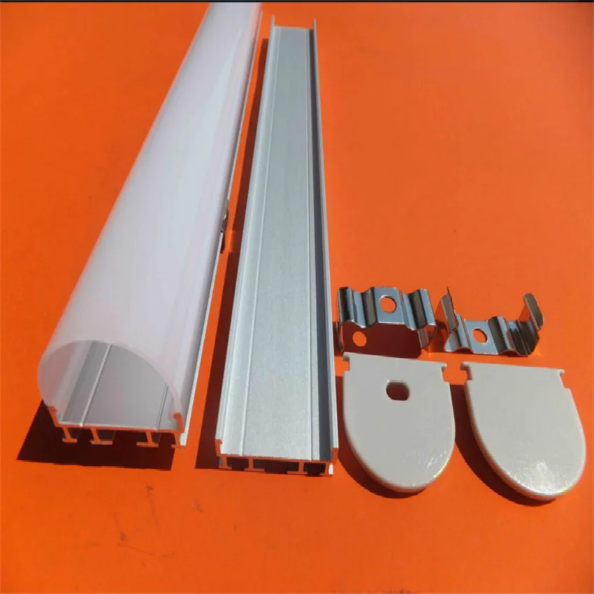 

YANGMIN Free Shipping 6.6ft/2M 26X23mm Silver U-Shape Internal Width 23mm LED Aluminum Channel System with Cover, End Caps