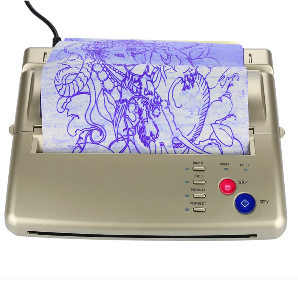 

Gold Tattoo Transfer Machine Printer Drawing Thermal Stencil Maker Copier for Tattoo Transfer Paper Supplies Tattoo Machine Tool