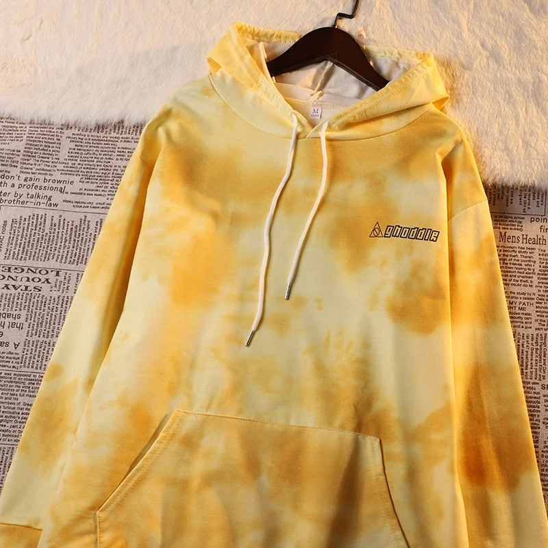 

Американский Ретро жареный уличный хип-хоп окрашенный в завязку свитер женский весенний и осенний тонкий модный Свободный бойфренд пальто ...