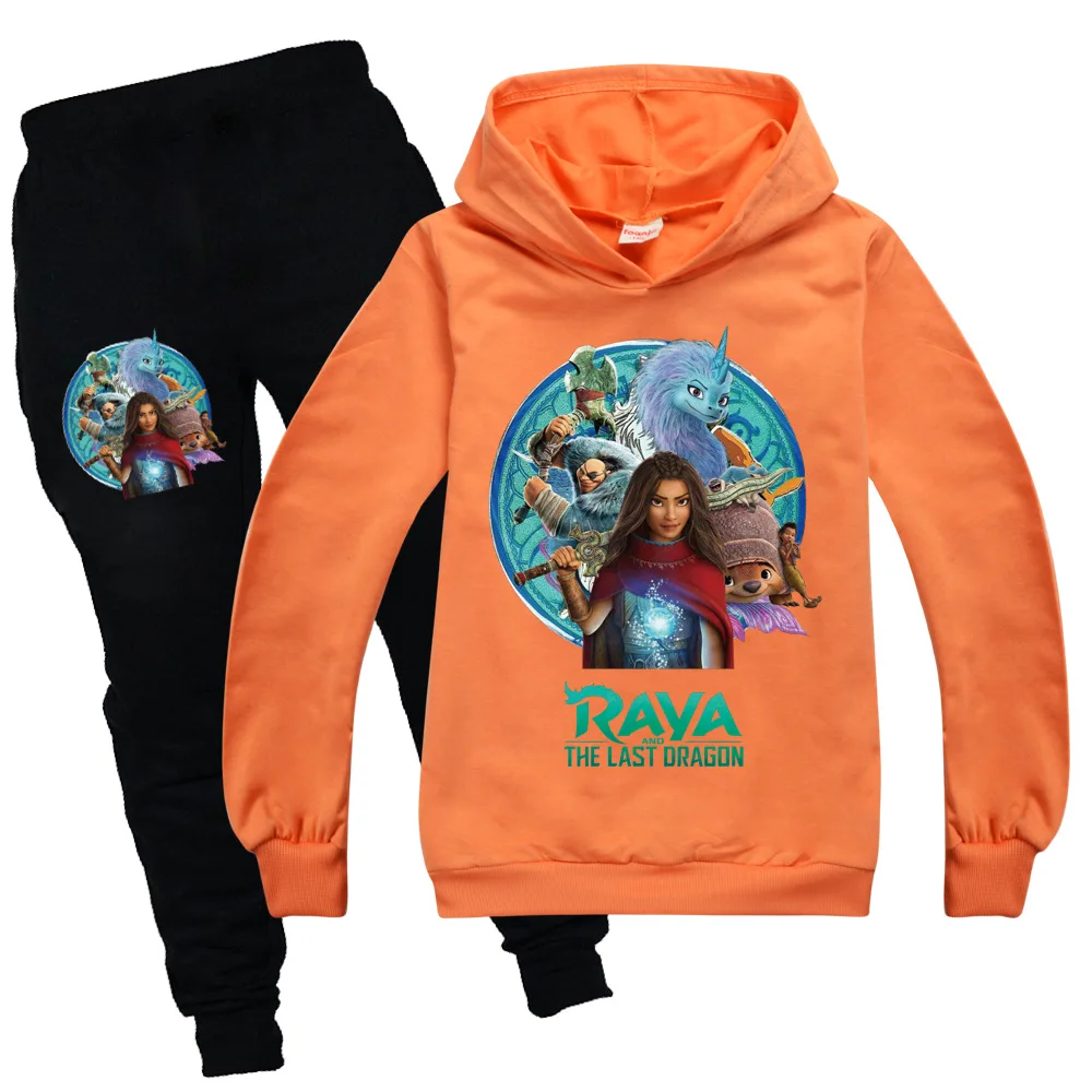От 2 до 16 лет дети Raya и последний одежда с драконом комплекты футболки + брюки
