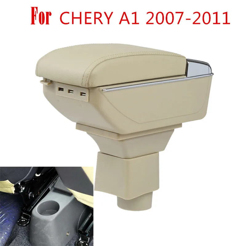 Самое большое пространство + Роскошь USB автомобильный подлокотник коробка