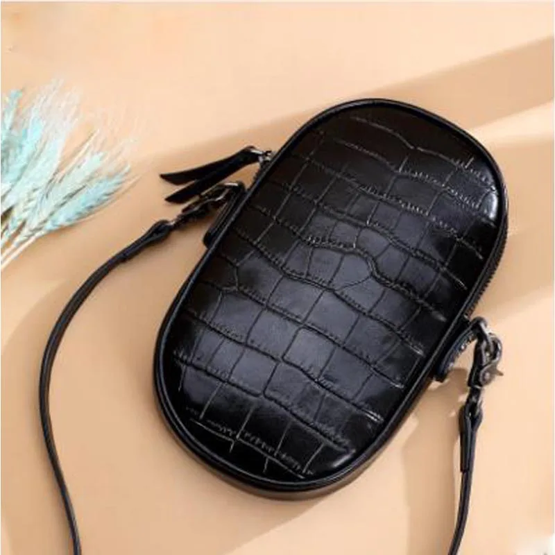 Чехол бумажник для мобильного телефона тисненый крокодиловый узор из коровьей