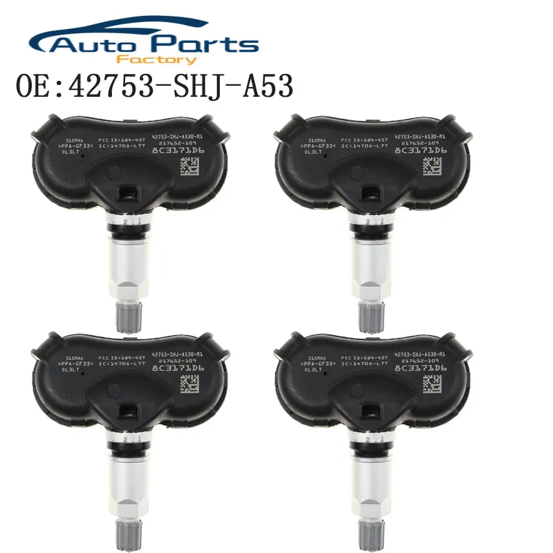 Система контроля давления в шинах 2009-2012, 315 МГц, 42753-SHJ-A53, 4 шт.