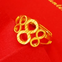 trendy 24k gold rings for women initial gold rings number women rings fashion jewelry wholesale