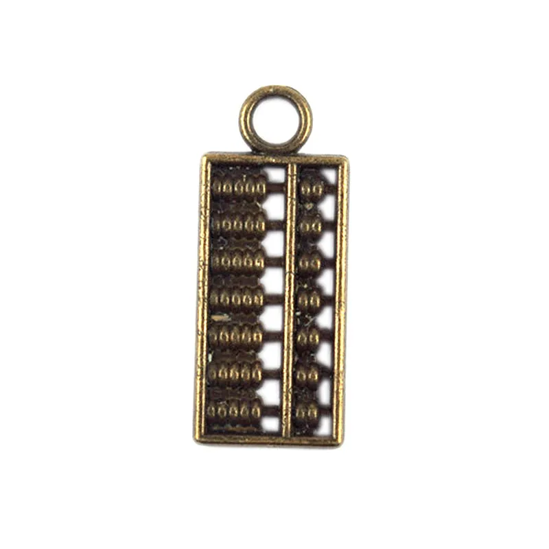 Wholesale Abacus Pendant Retro Bronze Tone Leather Chain Style Necklace Pendant Alloy Jewelry Accessories 50pcs/lot: