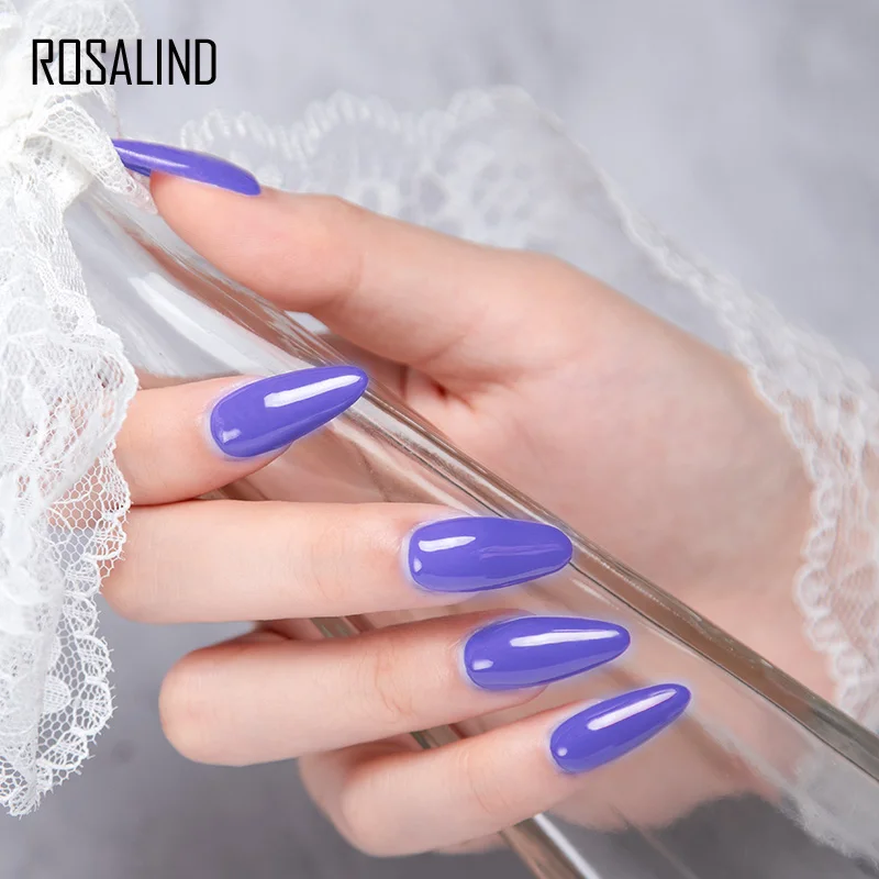 Полигель лак ROSALIND для ногтей прозрачный растворимый Полупостоянный УФ