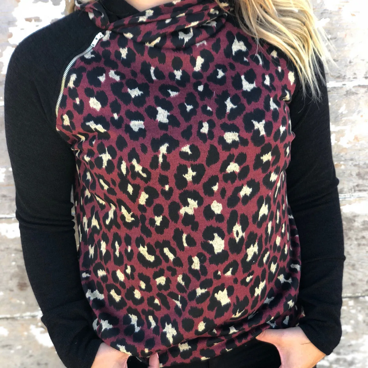 

Women Long Sleeve Jumper Pullover Tops Winter Leopard Print Hoodie Sweatshirt