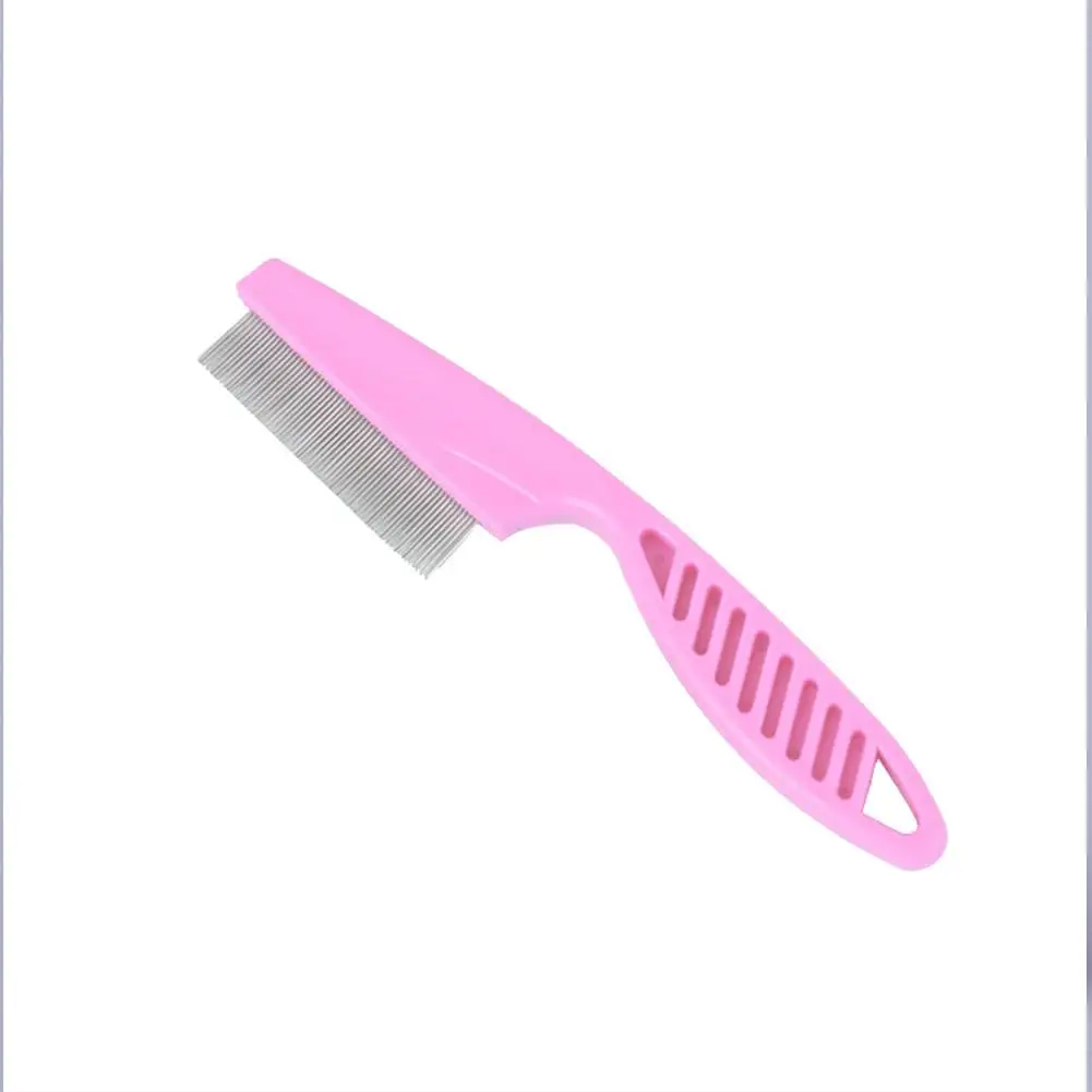 

Pet Comb Steel Needle+plastic Anti Flea Mite Tick Long Handle Pet Dog Cat Grooming Comb