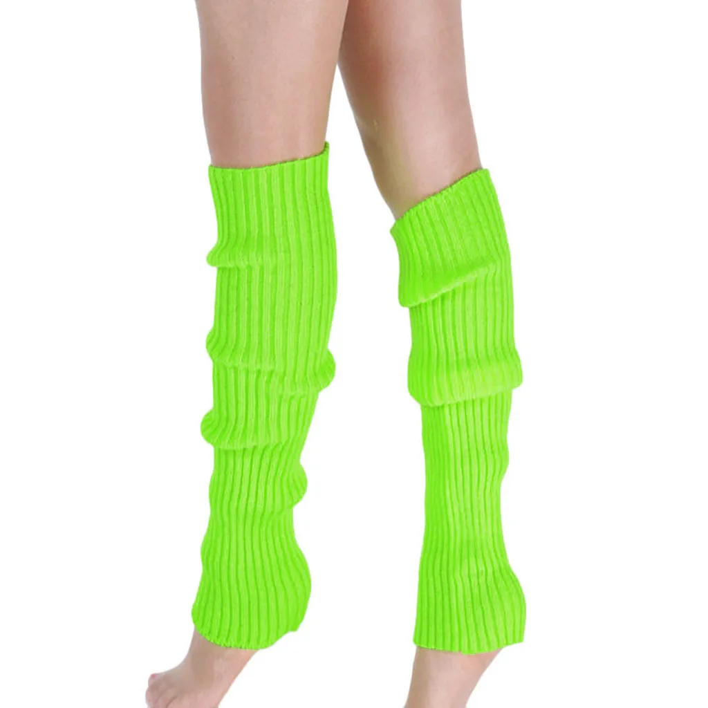 light green Женские вязаные гетры, чулки, зимние теплые гетры, Вязаные гольфы, гольфы, Высокие гольфы, носки medias de mujer - Цвет: light green