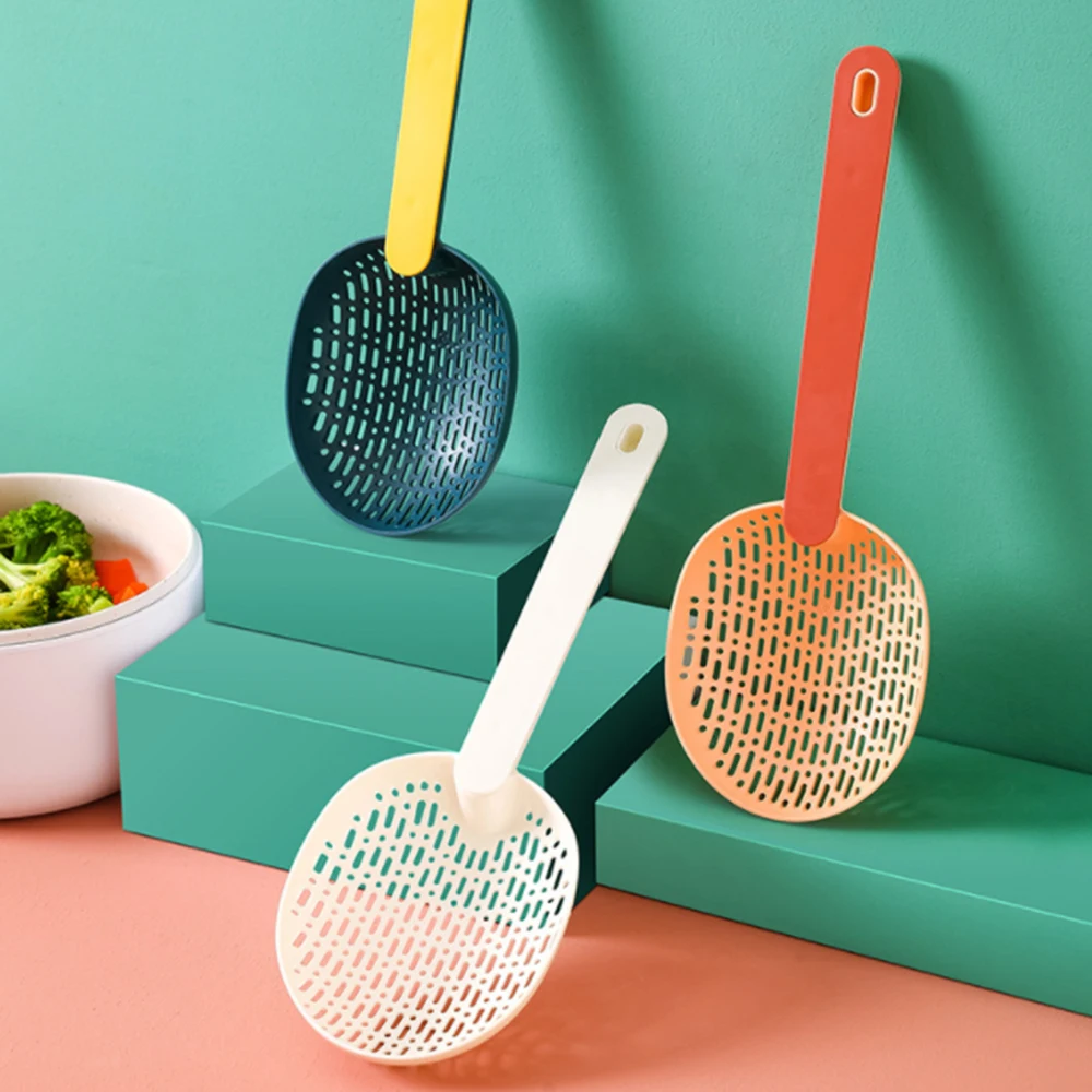 

1pc Kitchen Nylon Soup Spoon Ladle Anti-scald Skimmer Strainer Food Mesh Portable Filter Home Kitchen Tool