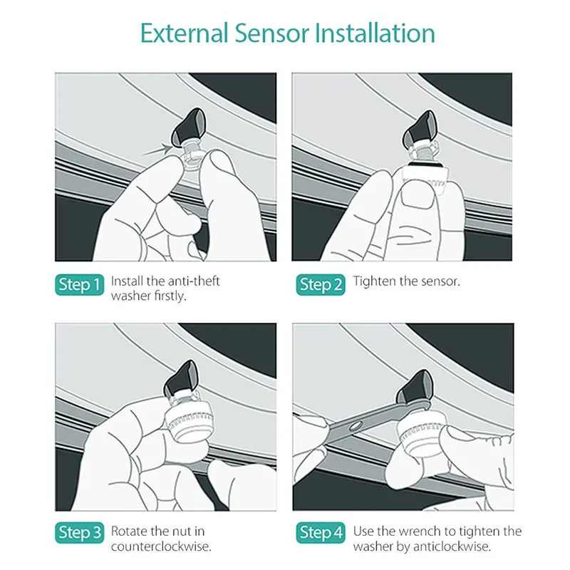 Система контроля давления в шинах мотоциклетная TPMS водонепроницаемый