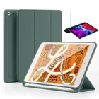 Чехол для нового Apple iPad Mini 6 5 Pro 11 2021 для Pro 9,7 Air 4 3 2 1 с держателем для карандашей, силиконовый чехол для 10,5 10,2 7-го 8-го 9-го